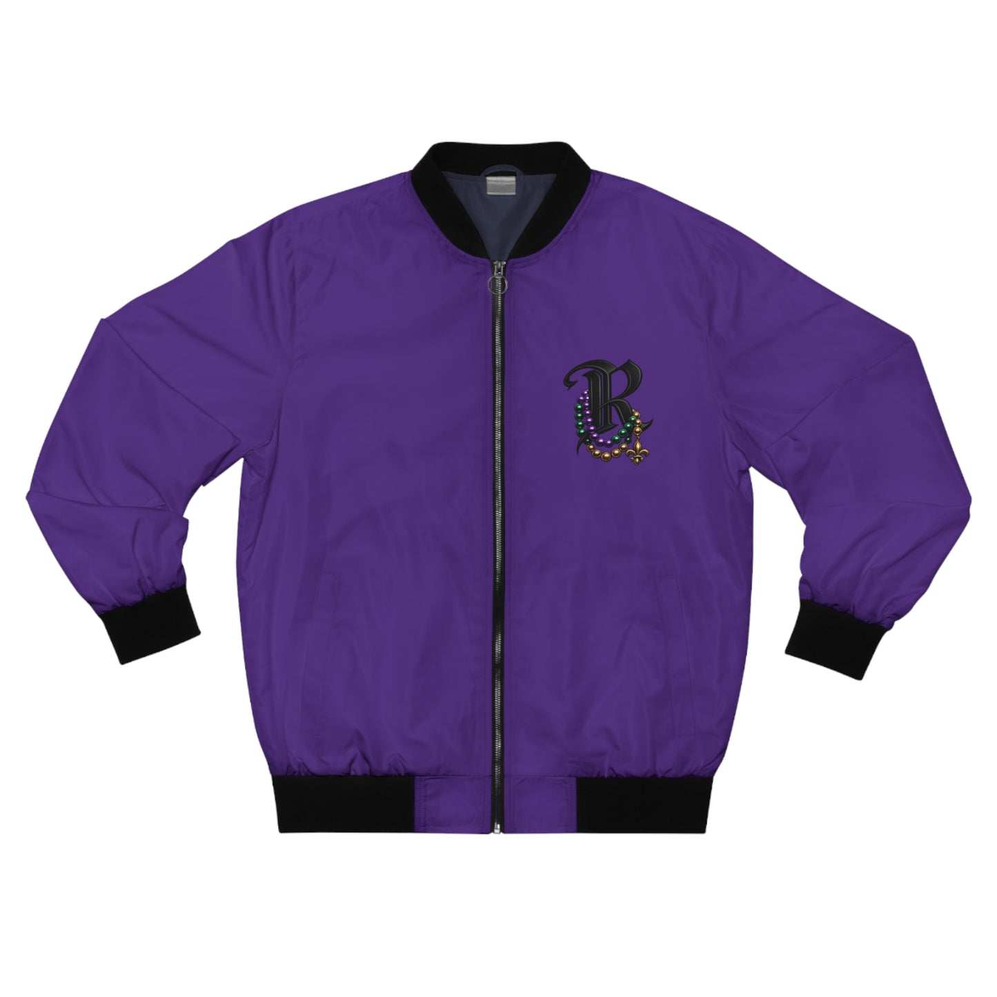Rhaer Mardi Gras Fleur-de-Lis Bomber Jacket — Limited Edition Beaded Saints Design