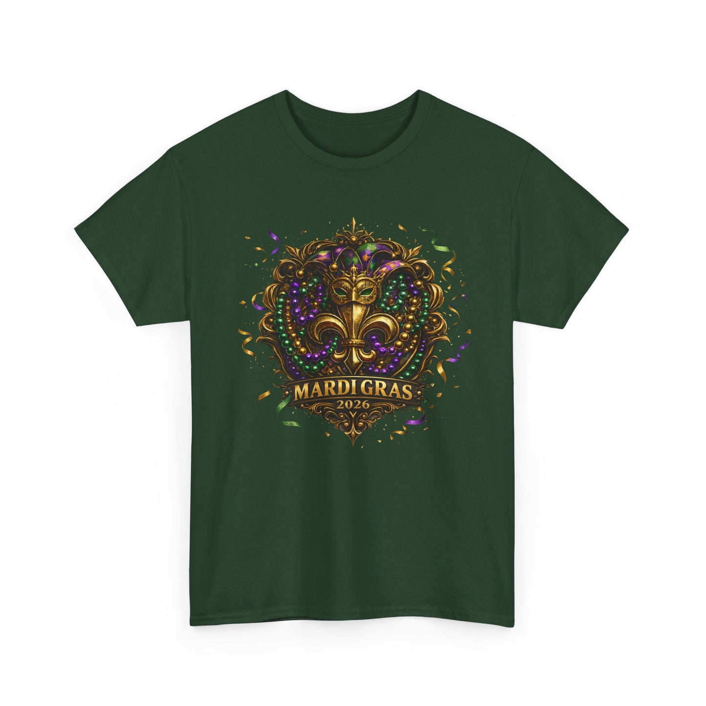 Mardi Gras 2026 - Fleur-de-Lis Beaded Streetwear Tee | Limited Edition