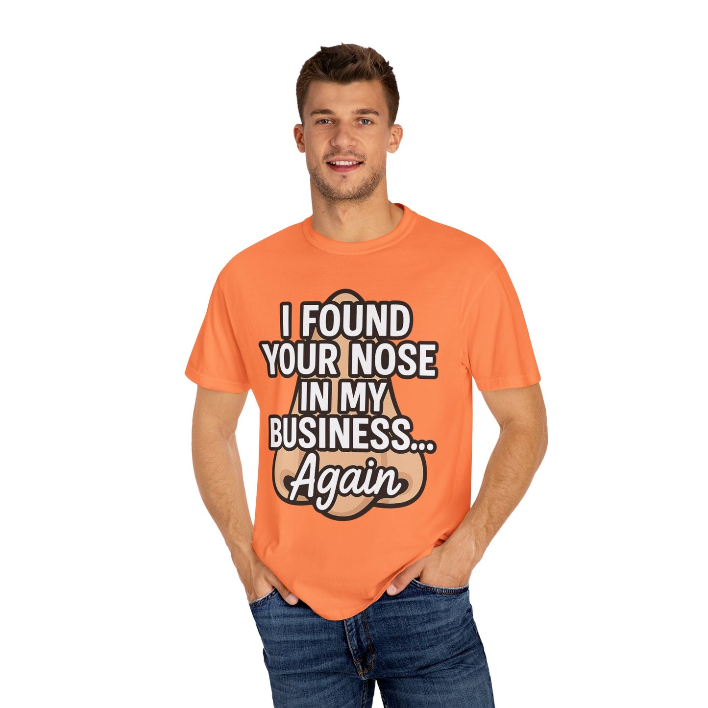 Funny Nose Business T-shirt, Humor Tee, Casual Wear, Gift for Friends, Unisex Graphic Shirt, Quirky Clothing