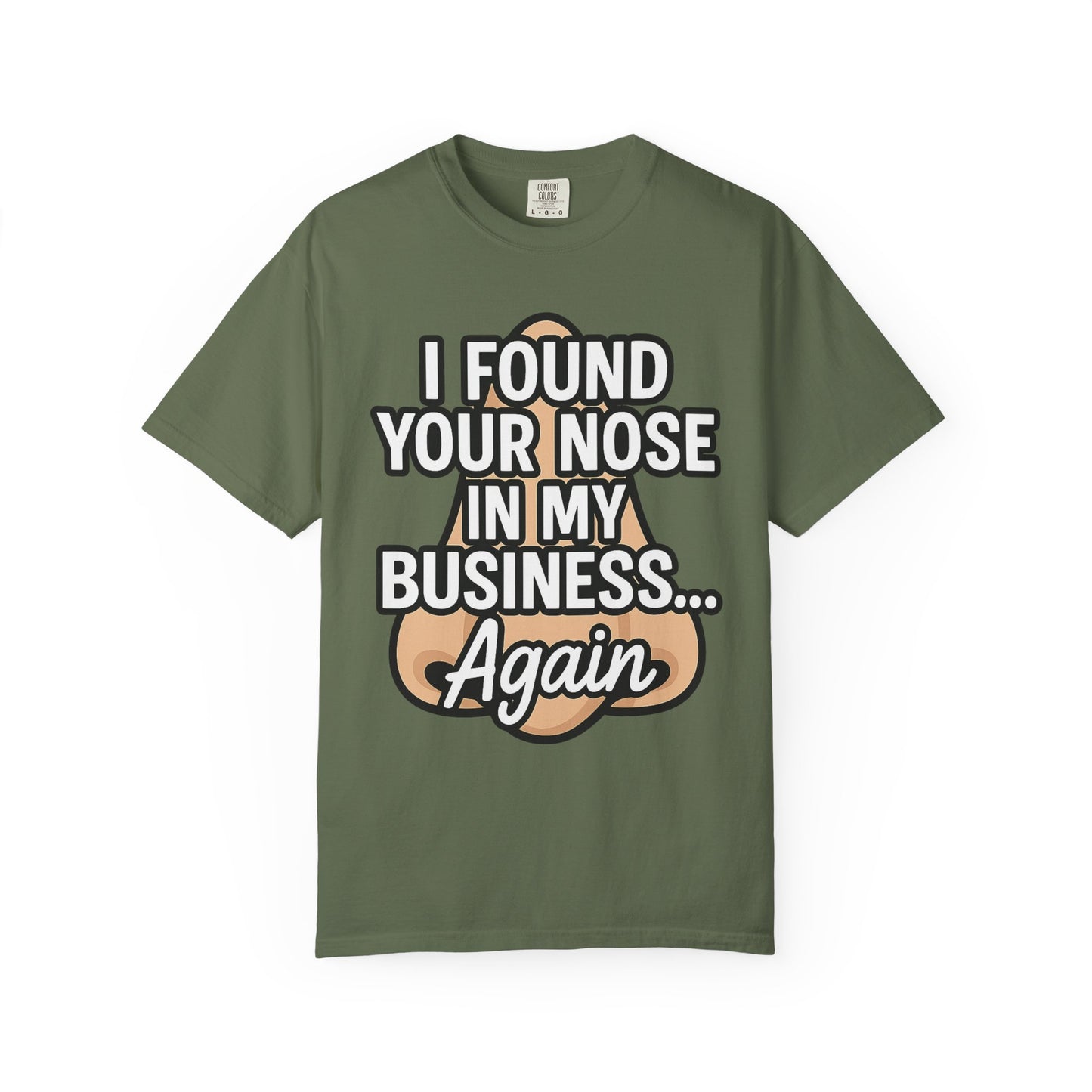 Funny Nose Business T-shirt, Humor Tee, Casual Wear, Gift for Friends, Unisex Graphic Shirt, Quirky Clothing