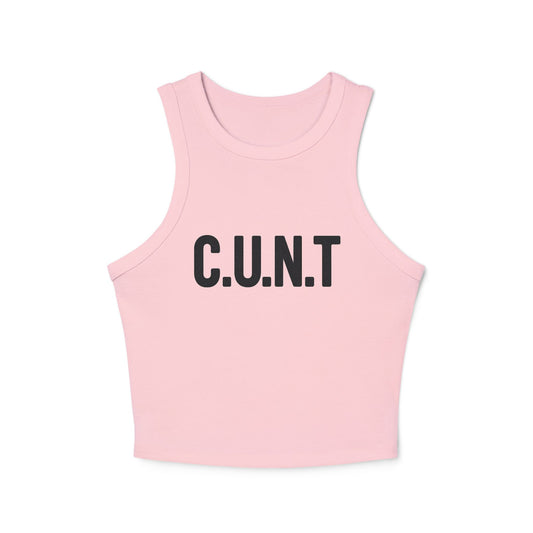 Empowered Women's Ribbed Crop Tank Top | Feminist Apparel, Confidence Clothing, Casual Wear, Pride Fashion, Statement Top