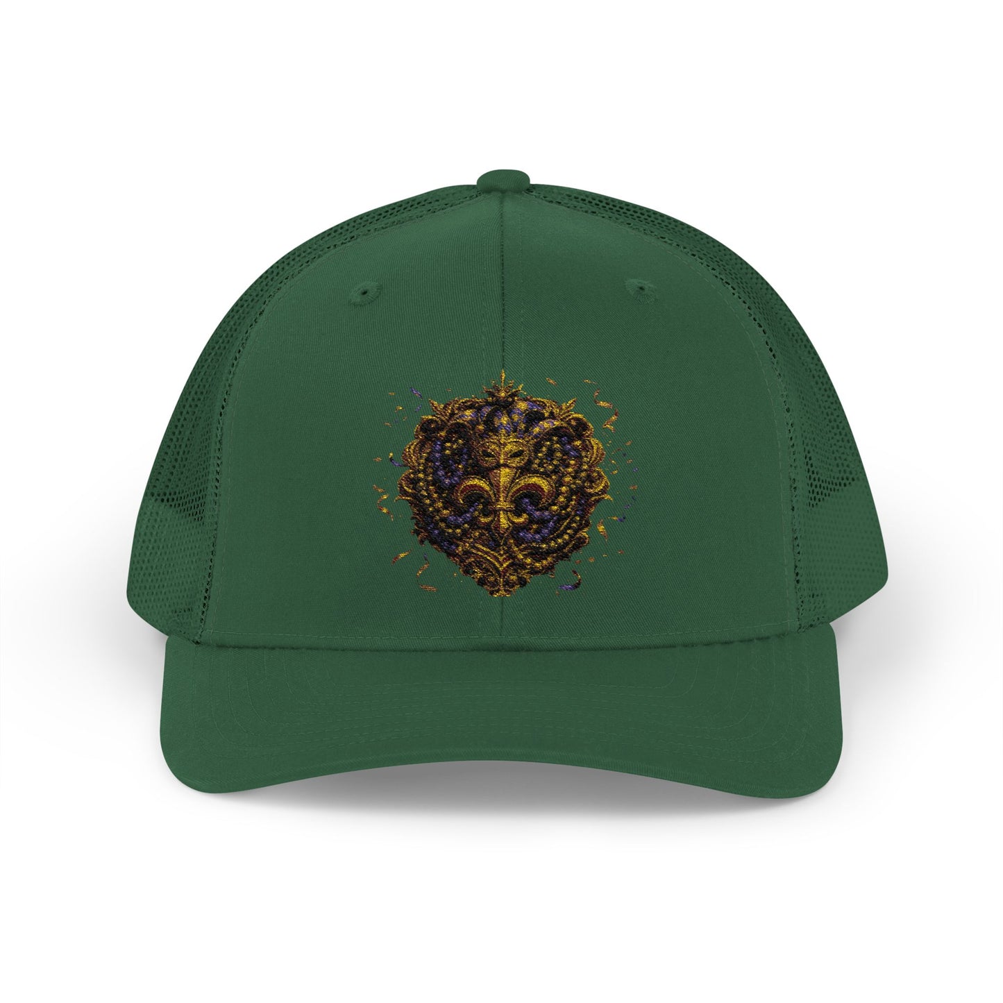 Mardi Gras Trucker Hat – Fleur-de-Lis Beaded Design | Limited Edition
