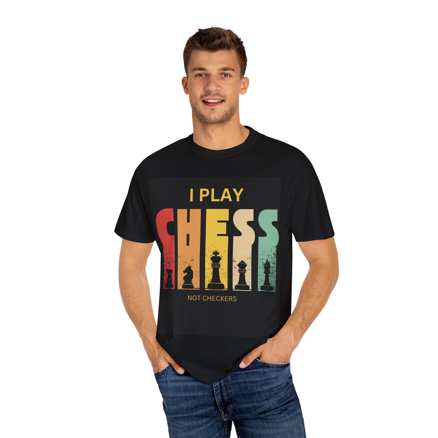 Chess Lover's Unisex T-Shirt - 'I Play Chess Not Checkers', Perfect for Game Night, Gifts for Players, Chess Enthusiasts, Holiday Apparel