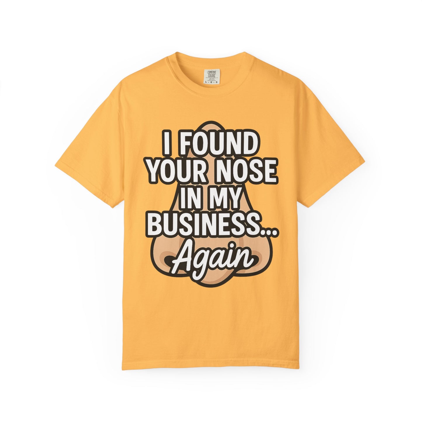 Funny Nose Business T-shirt, Humor Tee, Casual Wear, Gift for Friends, Unisex Graphic Shirt, Quirky Clothing