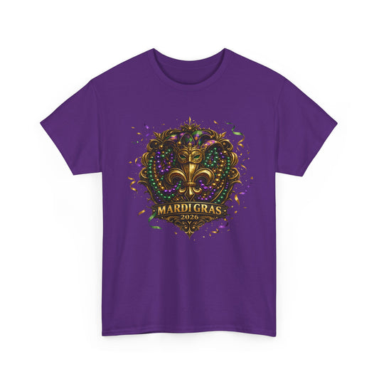 Mardi Gras 2026 - Fleur-de-Lis Beaded Streetwear Tee | Limited Edition