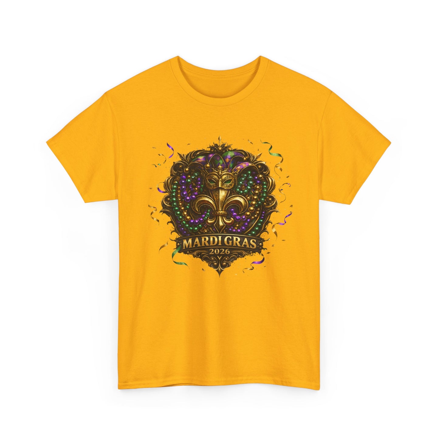 Mardi Gras 2026 - Fleur-de-Lis Beaded Streetwear Tee | Limited Edition