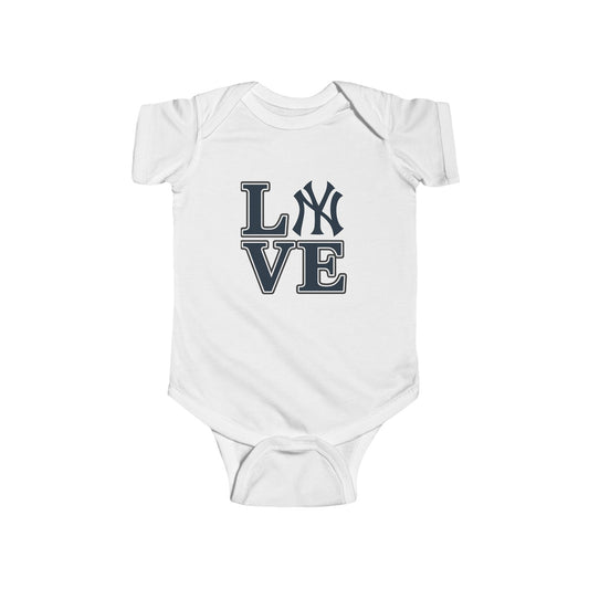 New York Yankees Love Infant Bodysuit, Cute Baby Clothes, Baby Shower Gift, MLB Fan Outfit, Sports Baby Wear, Infant Bodysuit