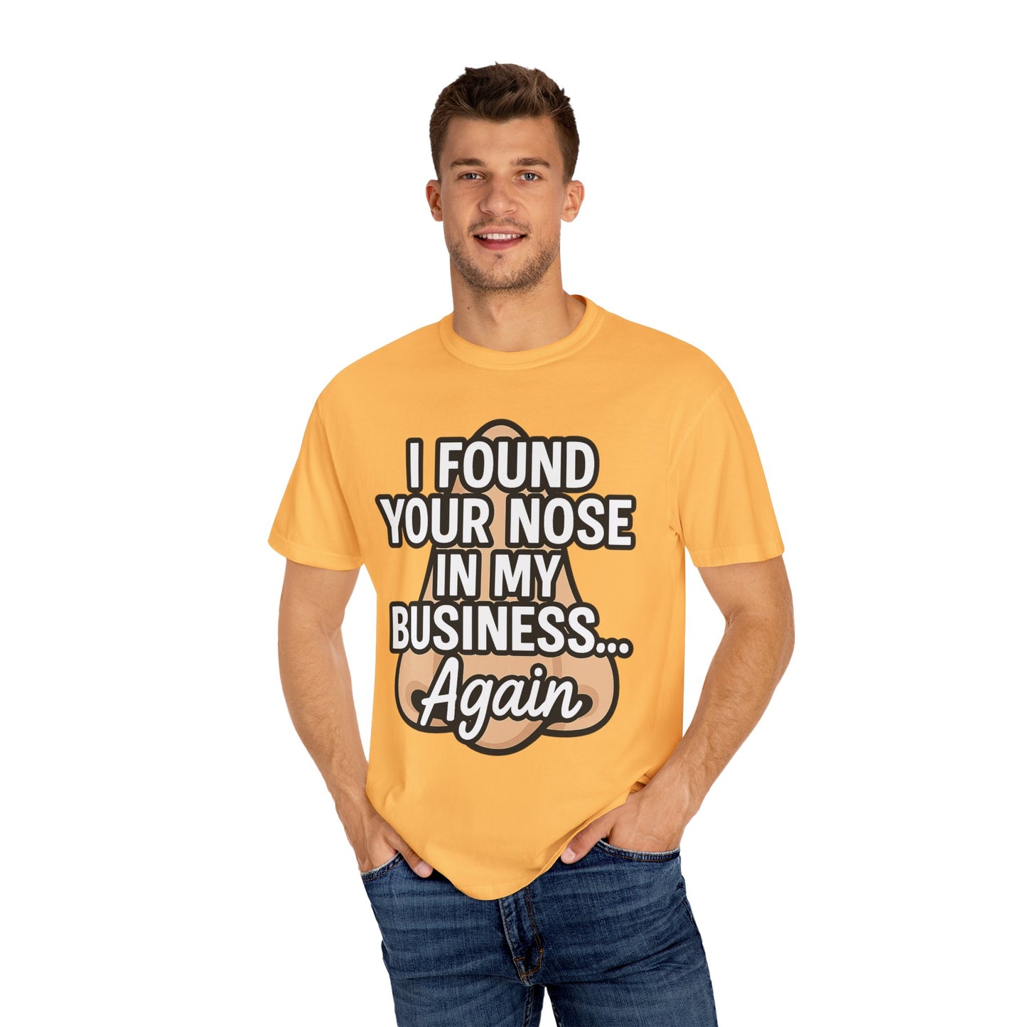 Funny Nose Business T-shirt, Humor Tee, Casual Wear, Gift for Friends, Unisex Graphic Shirt, Quirky Clothing